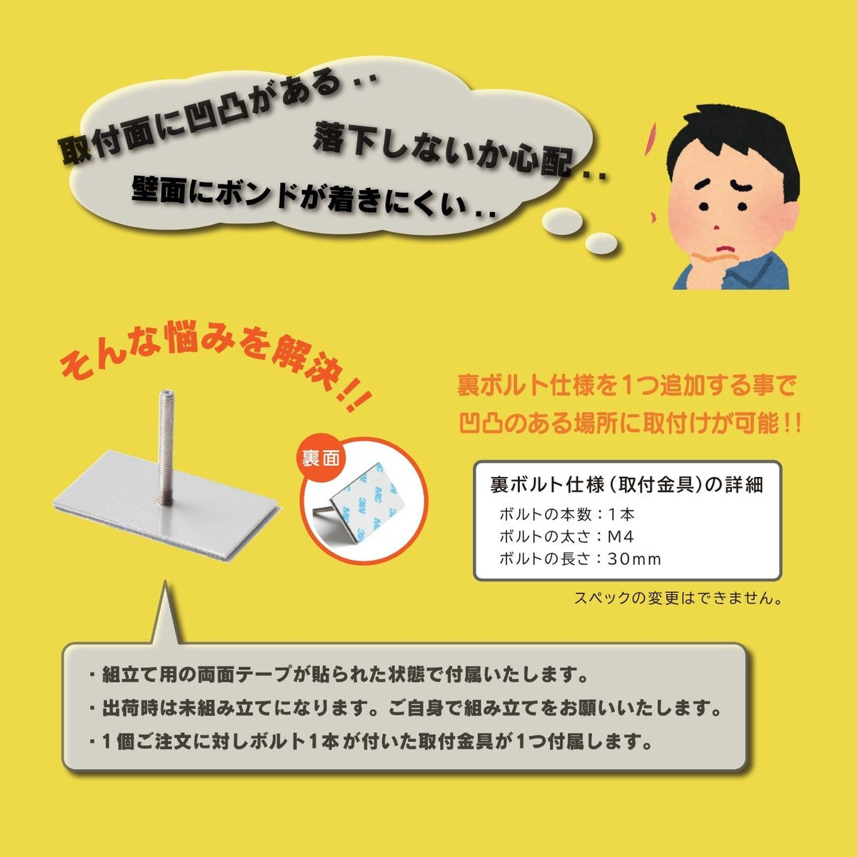 接着剤 & 取付金具